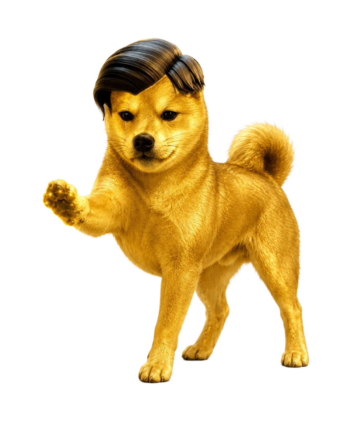 Midas Dog reaching out a paw